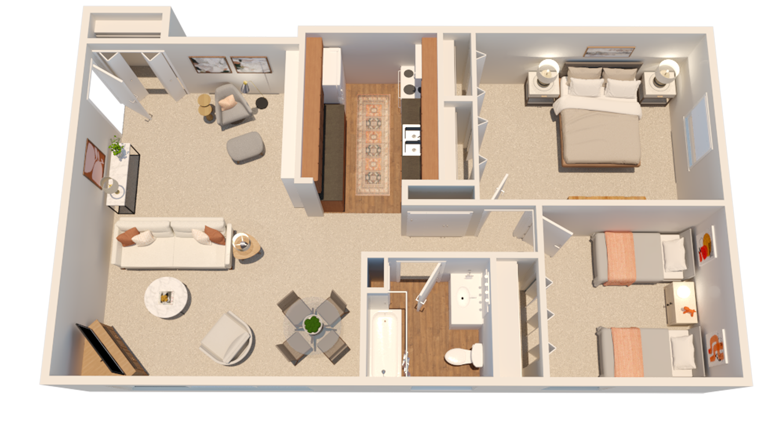 Apartment 3d floor plan