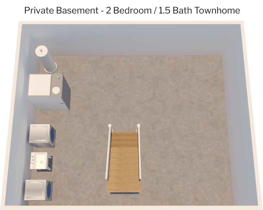 Towhnome basement 3d plan