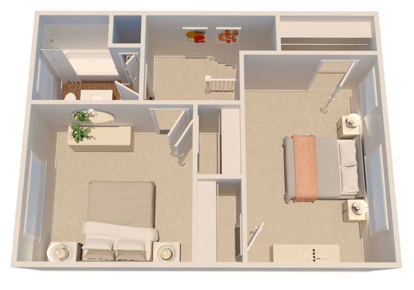 upper floor 3d plan