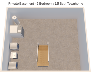 Towhnome basement 3d plan